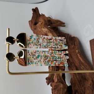 Lovely multi colored statement beaded Ann Taylor earrings to go with any outfit!